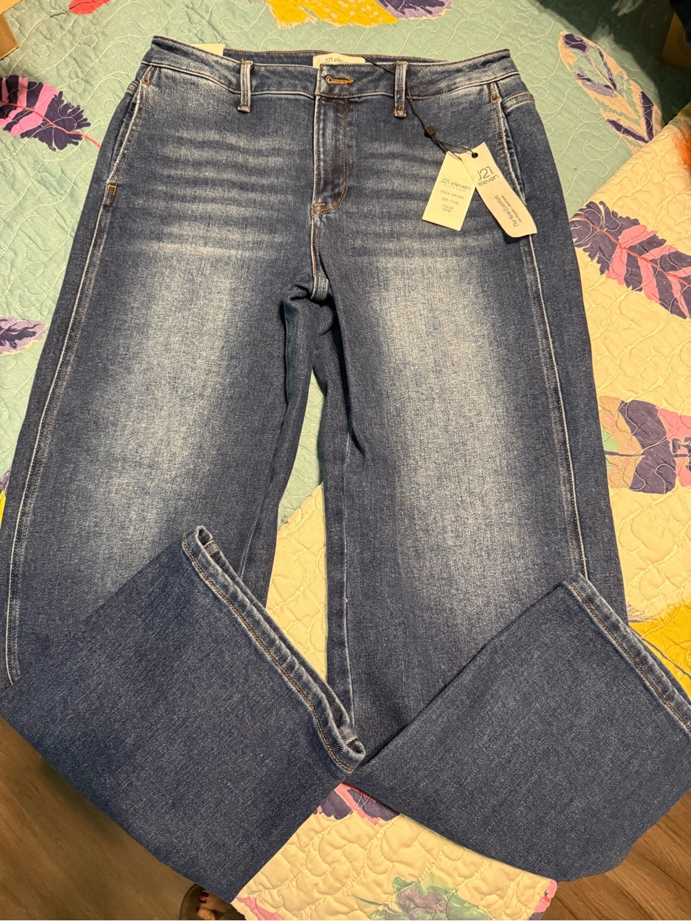J21 eleven by Risen- Women’s Mid-Rise Wide Leg Jeans - Blue